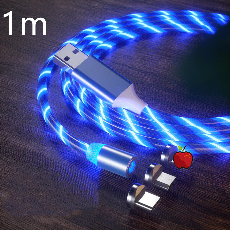 Magnetic Charging Cable- Lighting Micro USB Cable LED Magnet Charger Type-C Cable