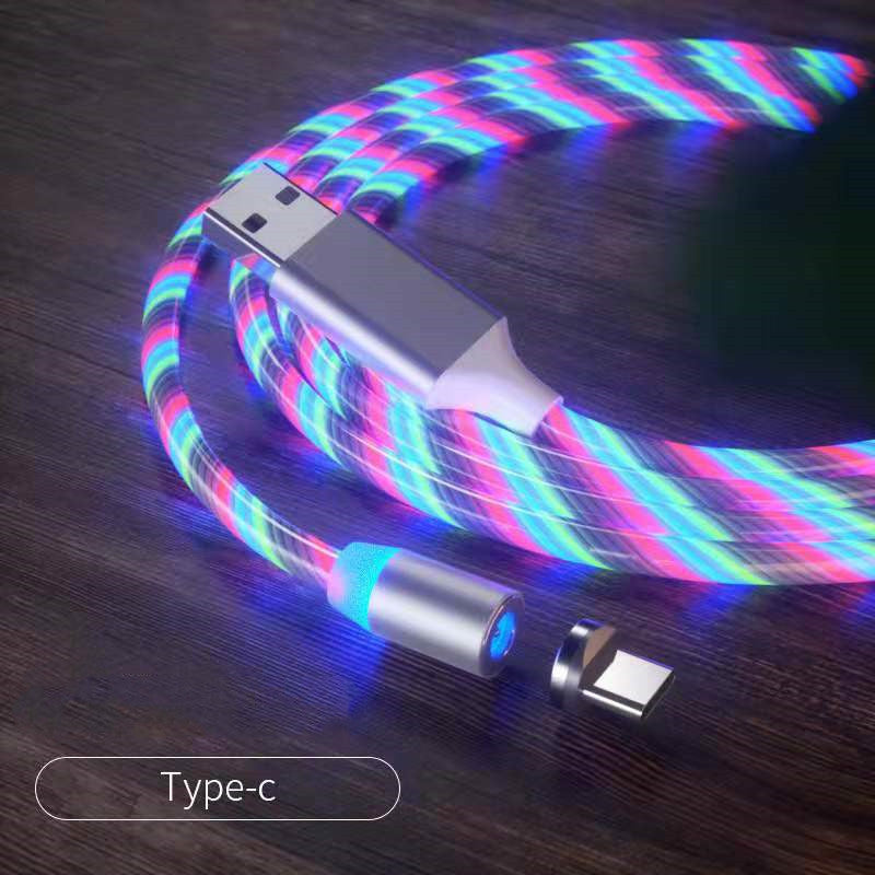 Magnetic Charging Cable- Lighting Micro USB Cable LED Magnet Charger Type-C Cable