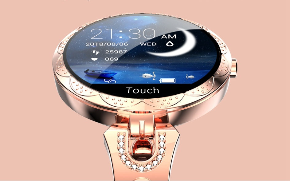 Women's Sport Smart Watch Waterproof Wearable Device with Heart Rate Monitor.