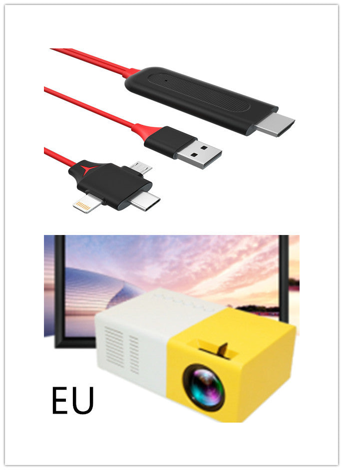 Portable Projector 3D HD Led Home Theater Cinema HDMI-compatible USB Audio Projector Yg300