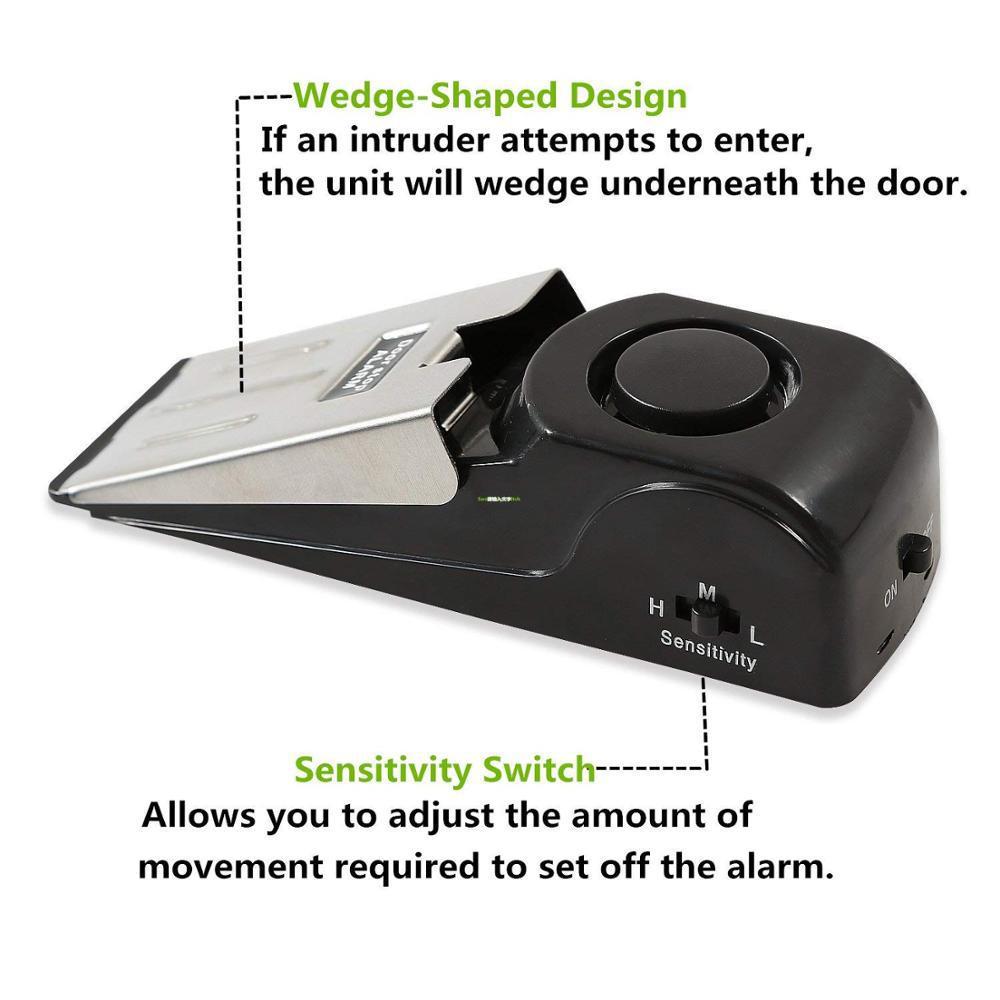 Electronic Burglar Alarm Intelligent Home Security Wedge Door Stop Alarm System Detection