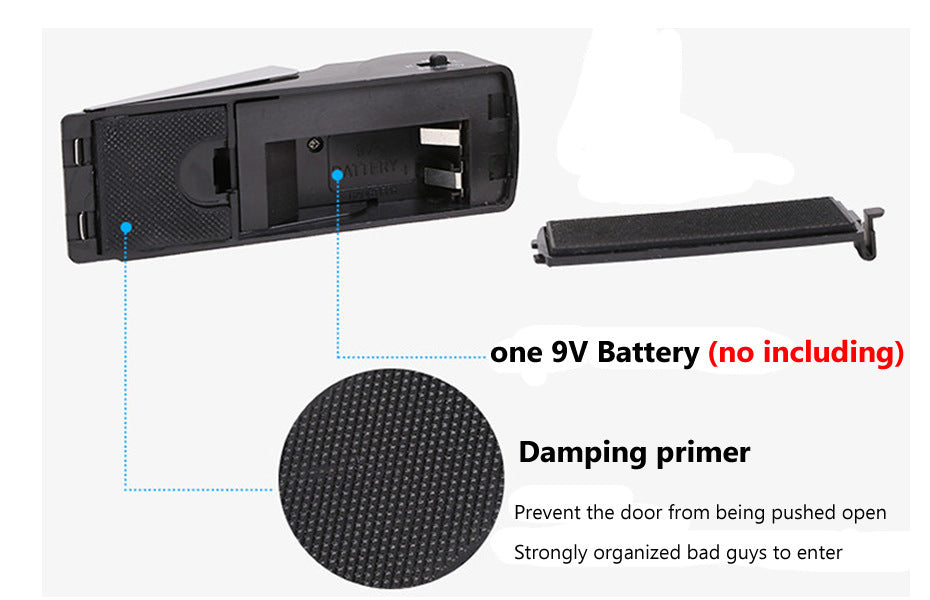 Electronic Burglar Alarm Intelligent Home Security Wedge Door Stop Alarm System Detection
