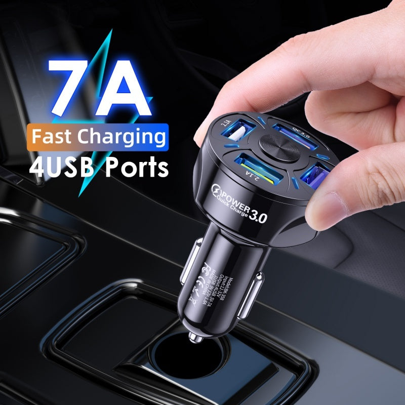 4 and 1 Fast Car Charger for Mobile Phones.