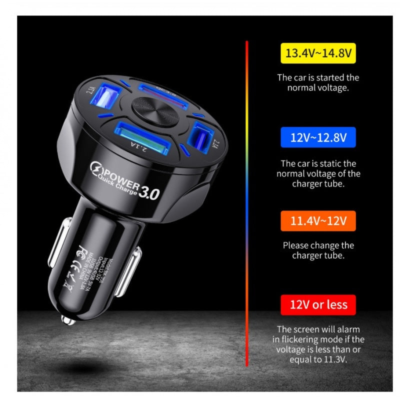 4 and 1 Fast Car Charger for Mobile Phones.