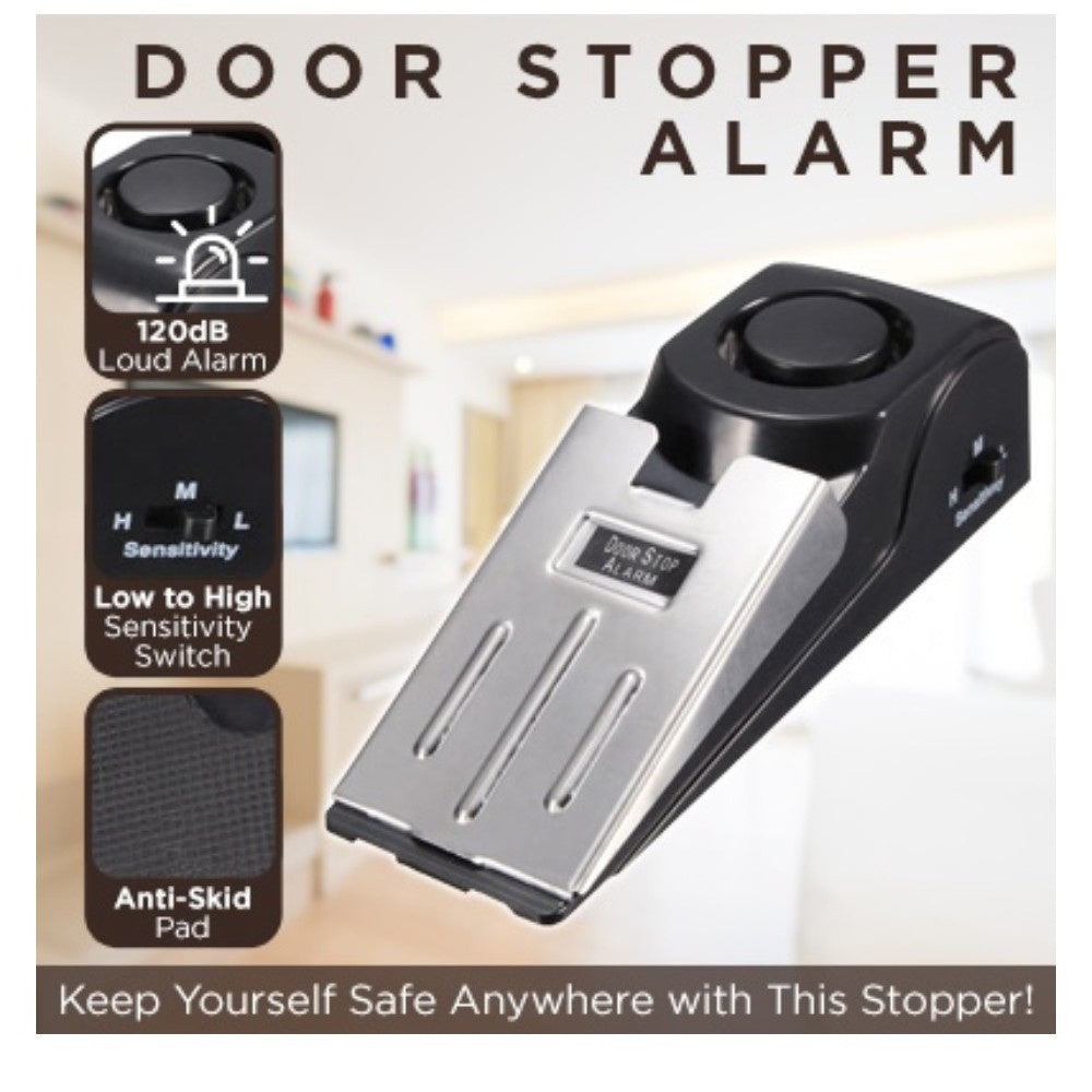 Electronic Burglar Alarm Intelligent Home Security Wedge Door Stop Alarm System Detection