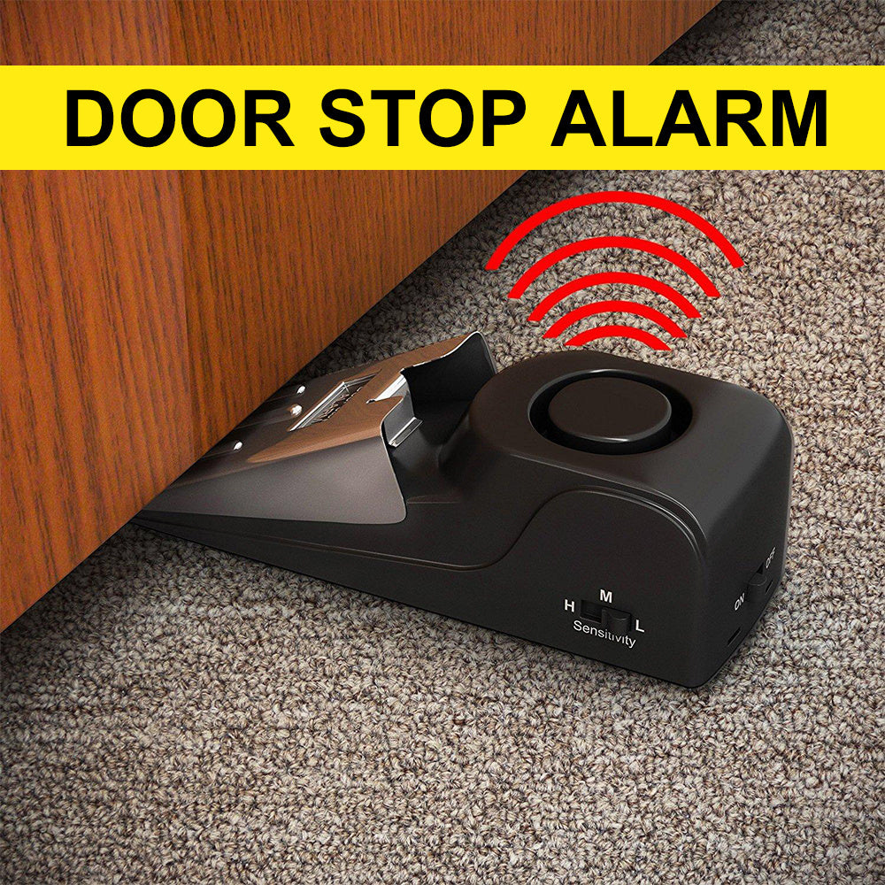 Electronic Burglar Alarm Intelligent Home Security Wedge Door Stop Alarm System Detection