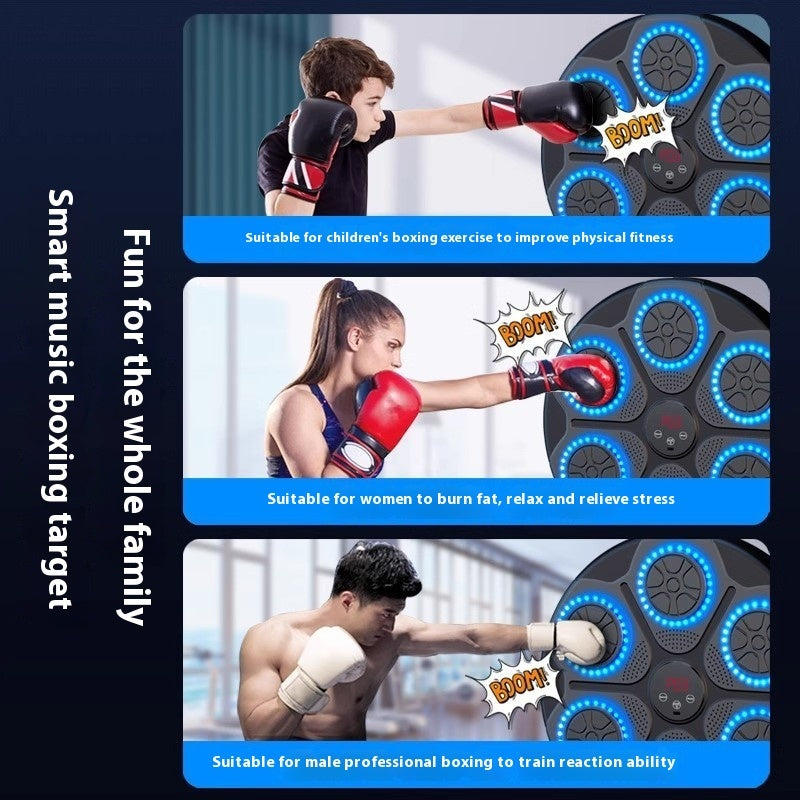 Music Boxing Machine With RGB Light Bluetooth-compatible Adults Mode Speed Adjustable For Indoor Kickboxing Karate Fitness