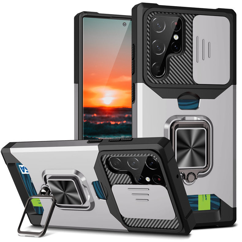 Ultra Plug-in Card Sliding Window Drop-proof Phone Case
