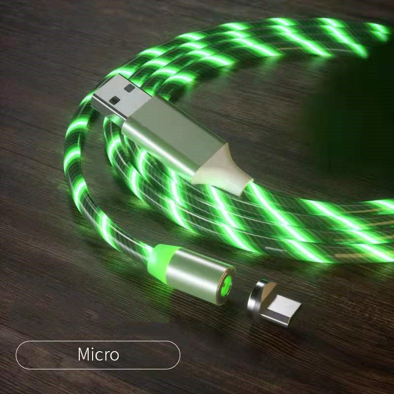 Magnetic Charging Cable- Lighting Micro USB Cable LED Magnet Charger Type-C Cable