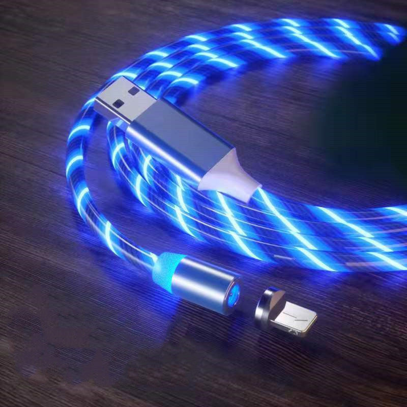Magnetic Charging Cable- Lighting Micro USB Cable LED Magnet Charger Type-C Cable