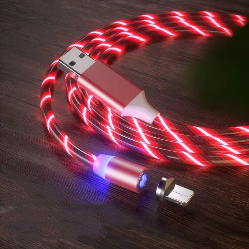 Magnetic Charging Cable- Lighting Micro USB Cable LED Magnet Charger Type-C Cable