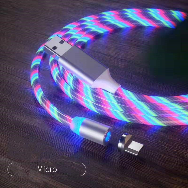 Magnetic Charging Cable- Lighting Micro USB Cable LED Magnet Charger Type-C Cable