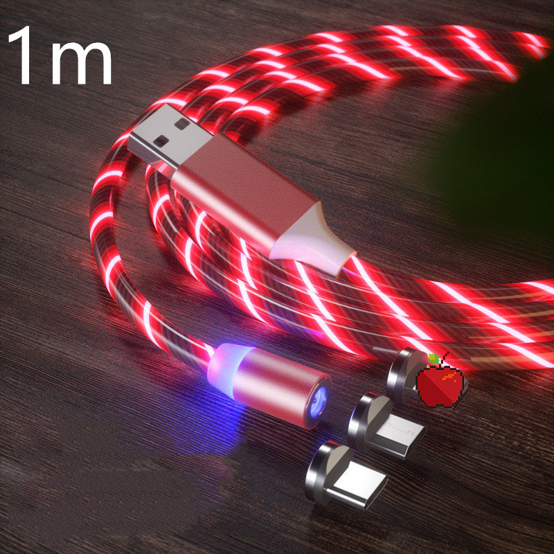 Magnetic Charging Cable- Lighting Micro USB Cable LED Magnet Charger Type-C Cable