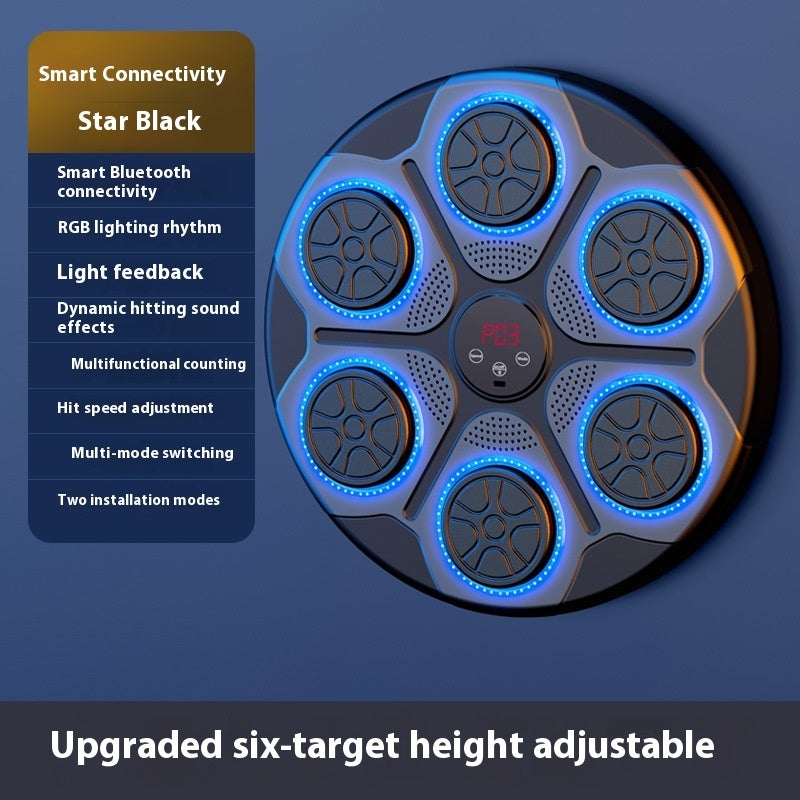 Music Boxing Machine With RGB Light Bluetooth-compatible Adults Mode Speed Adjustable For Indoor Kickboxing Karate Fitness