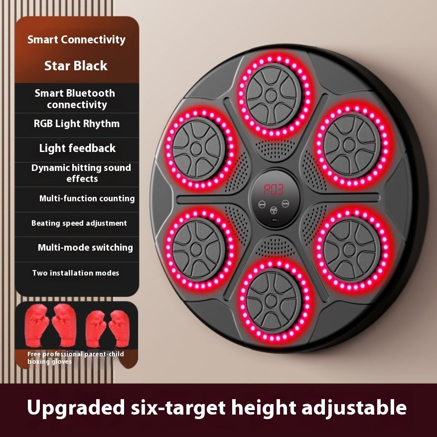 Music Boxing Machine With RGB Light Bluetooth-compatible Adults Mode Speed Adjustable For Indoor Kickboxing Karate Fitness