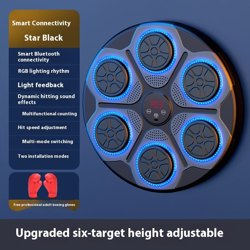 Music Boxing Machine With RGB Light Bluetooth-compatible Adults Mode Speed Adjustable For Indoor Kickboxing Karate Fitness