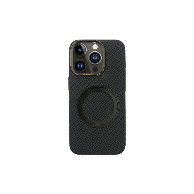 Rotating Aluminum Alloy Bracket Carbon Fiber Pattern Drop-resistant Texture Shell