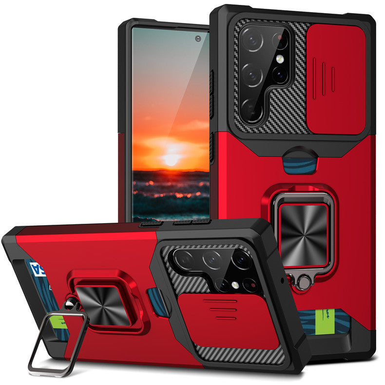 Ultra Plug-in Card Sliding Window Drop-proof Phone Case