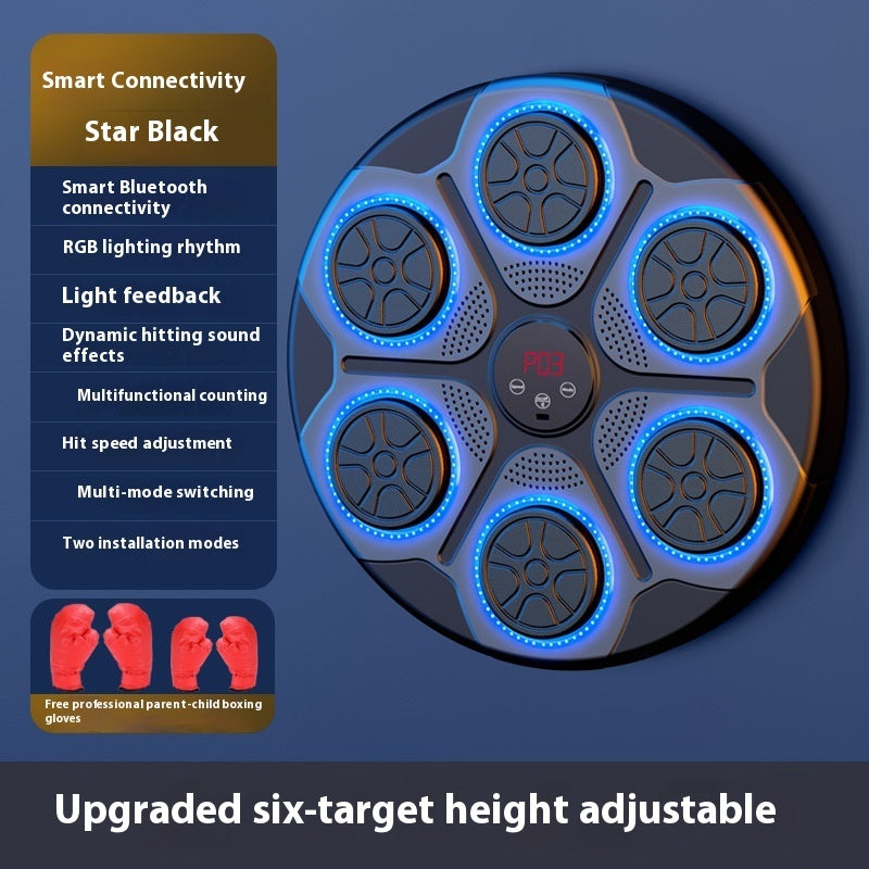 Music Boxing Machine With RGB Light Bluetooth-compatible Adults Mode Speed Adjustable For Indoor Kickboxing Karate Fitness
