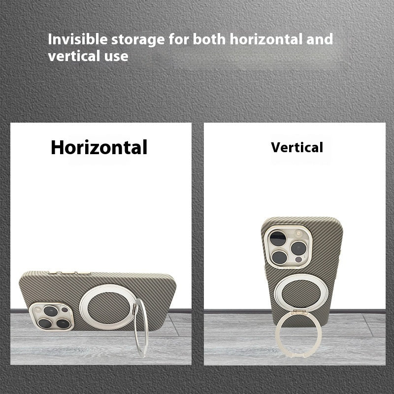Rotating Aluminum Alloy Bracket Carbon Fiber Pattern Drop-resistant Texture Shell
