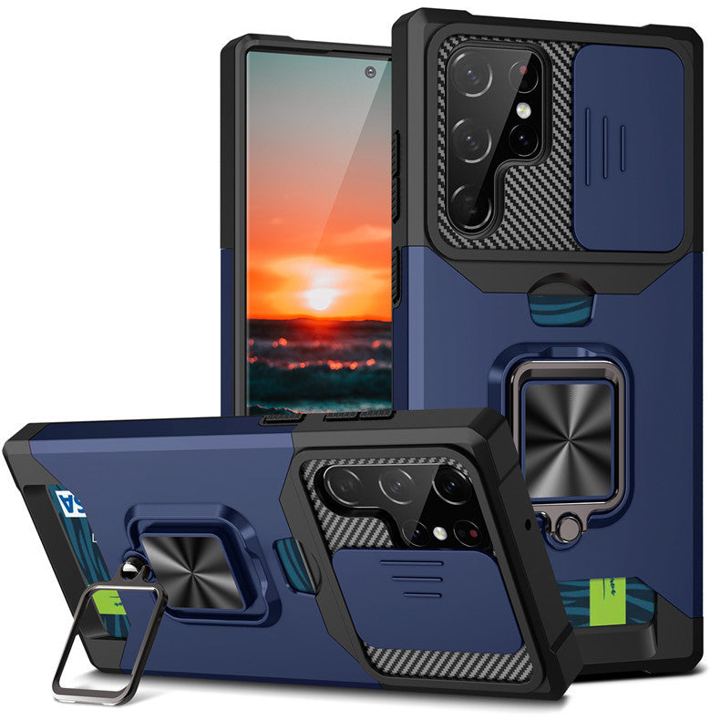 Ultra Plug-in Card Sliding Window Drop-proof Phone Case