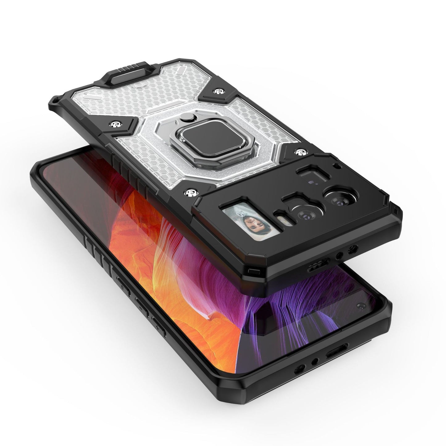 Car Ring Mobile Phone Space Capsule Protective Shell