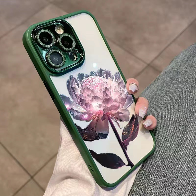 Epiphyllum Suitable Phone Case With Glitter Lens Protector